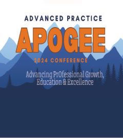 2024 Advanced Practice Conference Advancing PrOfessional Growth, Education and Excellence (APOGEE) Banner