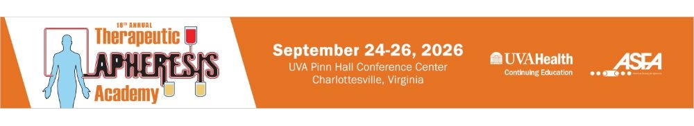 Save The Date: 18th Annual Therapeutic Apheresis Academy Banner